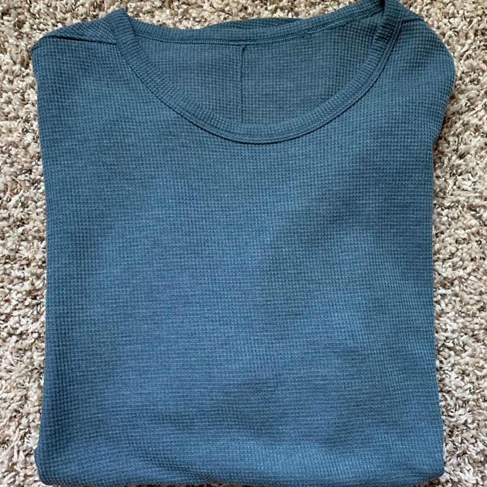 Men's Fundamental Lululemon T-shirts Waffle | Dark Navy
